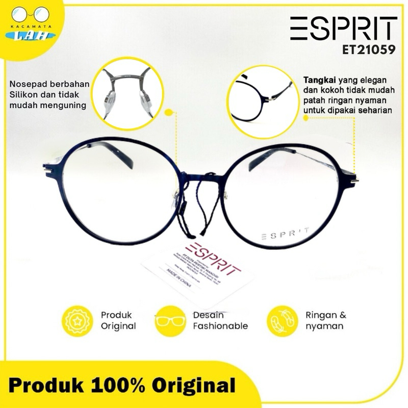 Frame kacamata ESPRIT - ET21059 100% Asli