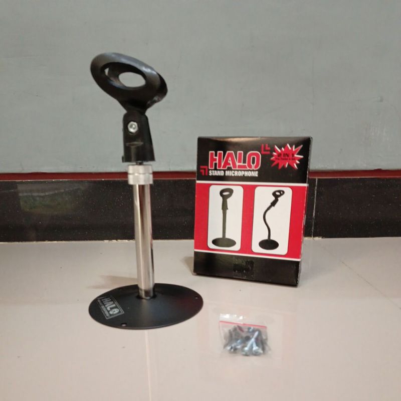 Stand Mic Dinding Pipa 12cm Plus Holder Mic
