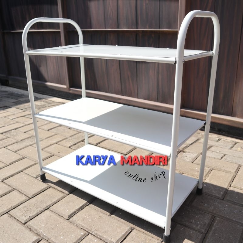 Rak Tv Besi minimalis / Rak Serbaguna Kokoh Dan Kuat Putih