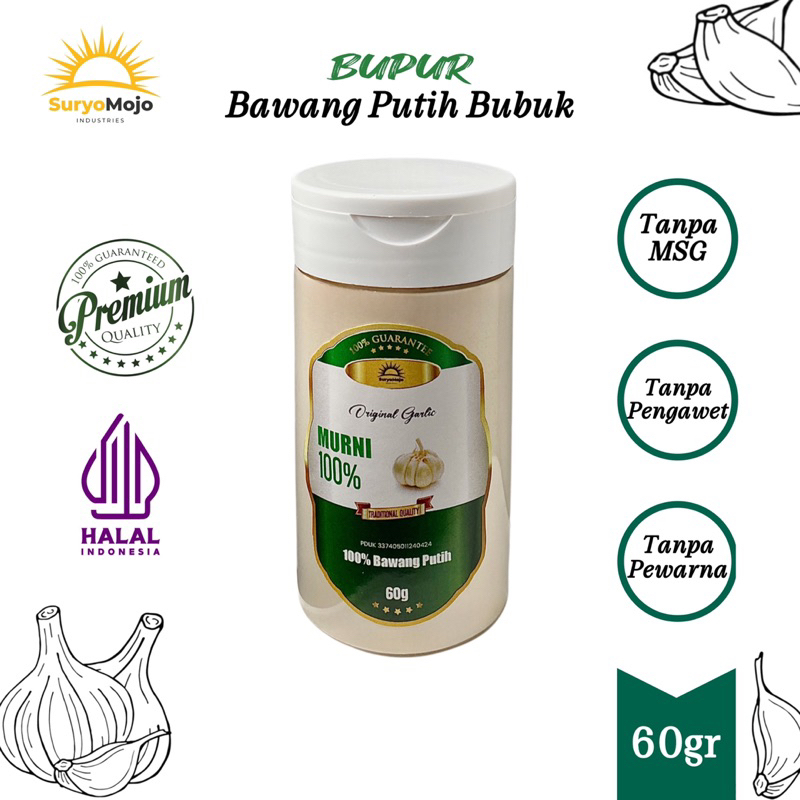 

SuryoMojo BUPUR - Bawang Putih Bubuk 60 Gr Premium Garlic Powder
