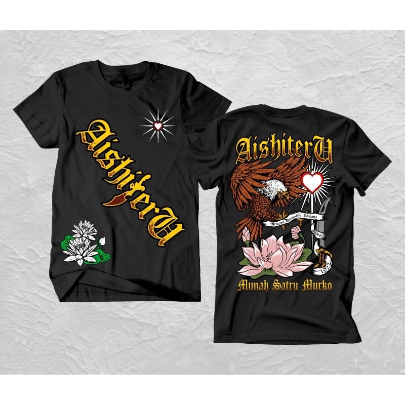 KAOS AISHITERU PSHT KEREN // KAOS PSHT AISHITERU VIRAL // KAOS AISHITERU VIRAL // KAOS HITAM SABLON 