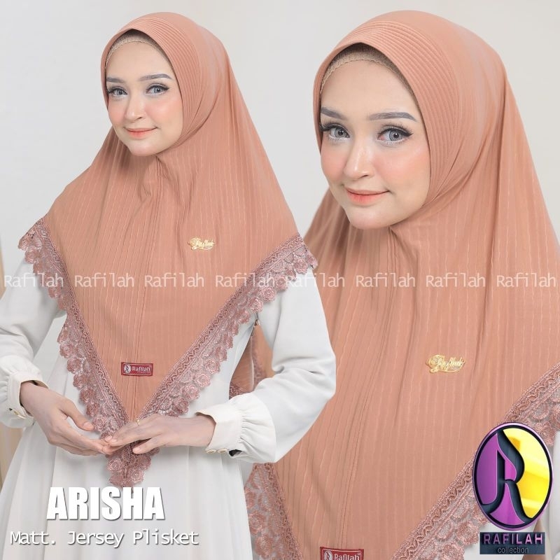 JILBAB KHIMAR INSTAN RENDA PLISKET / BERGO INSTAN RENDA PLISKET ORI RAFILAH (ARISHA PRADA)