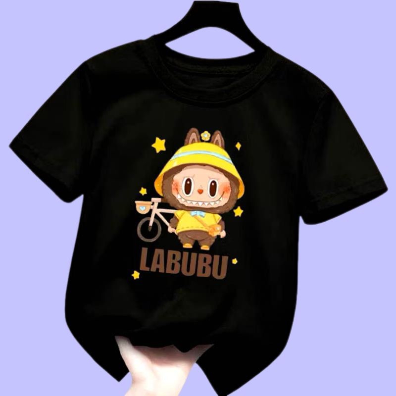 kaos atasan labubu sepeda anak 1-10 tahun
