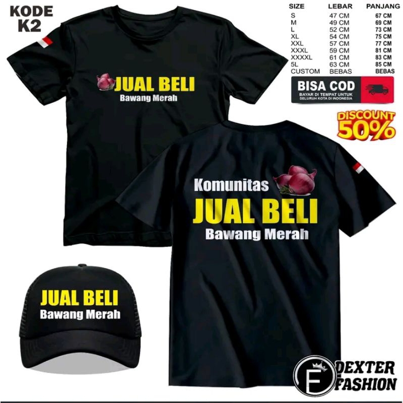 KAOS PETANI BAWANG MERAH INDONESIA BAJU PETANI BAWANG MERAH PRIA DAN WANITA [BAHAN BERKUALITAS]