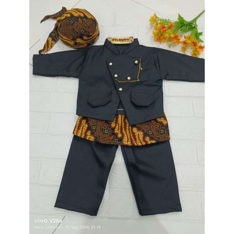Setelan basofi bayi//basofi anak murah//baju adat//baju tedak siten