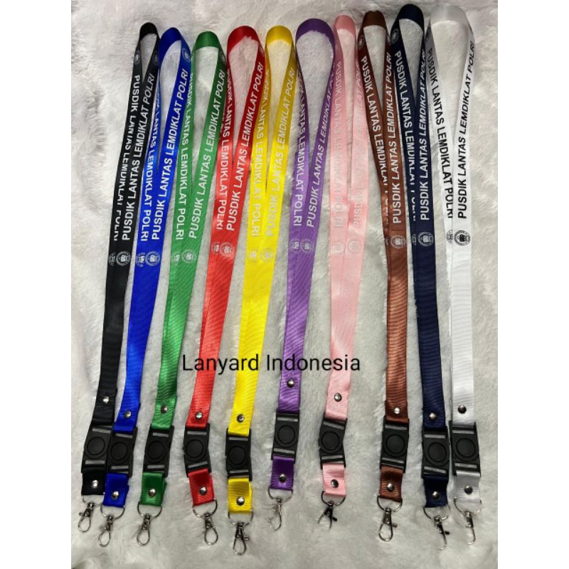 

Sablon Tali Nilon/Lanyard 2CMx90CM Kait&Stopper 2CM , Sablon 1Sisi BAGUS