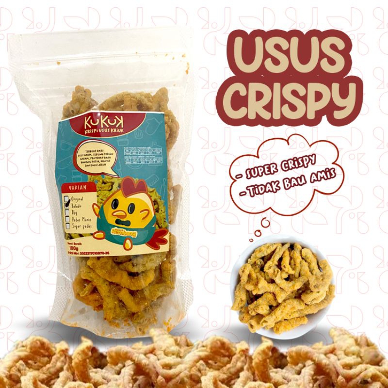 

Kripik Usus Ayam Crispy Krispi 100gr