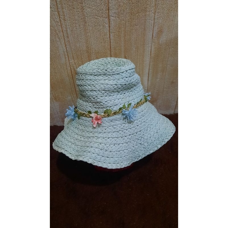Topi Pantai Cewek miniso ori