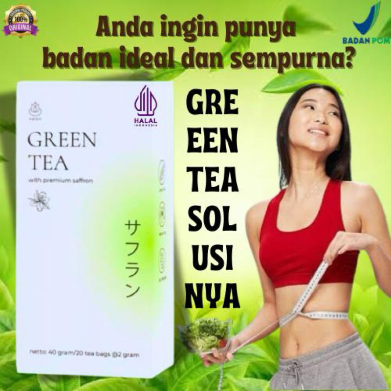 

[PROMO]-GREEEN TEA kalon teh hijau premium saffron minuman teh dieet terpercaya