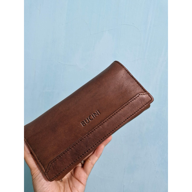 Bucini long wallet kulit asli