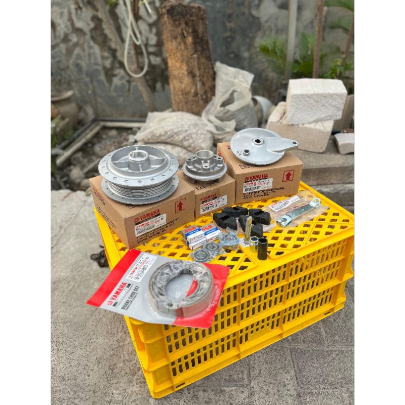 Tromol belakang set PNP GL MP CB TIGER/ Tromol silver king RX king set original Yamaha