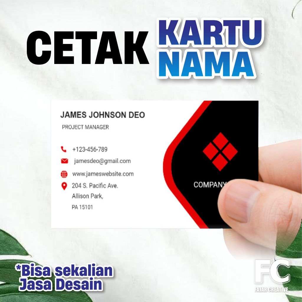 

KARTU NAMA CUSTOM DESAIN SUKA SUKA - 1 BOX