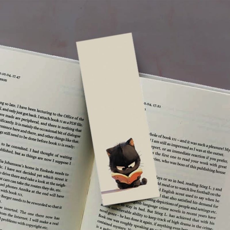 

15 PCS Tema Kucing Penanda Buku Bookmark Lucu Pembatas Buku Estetik
