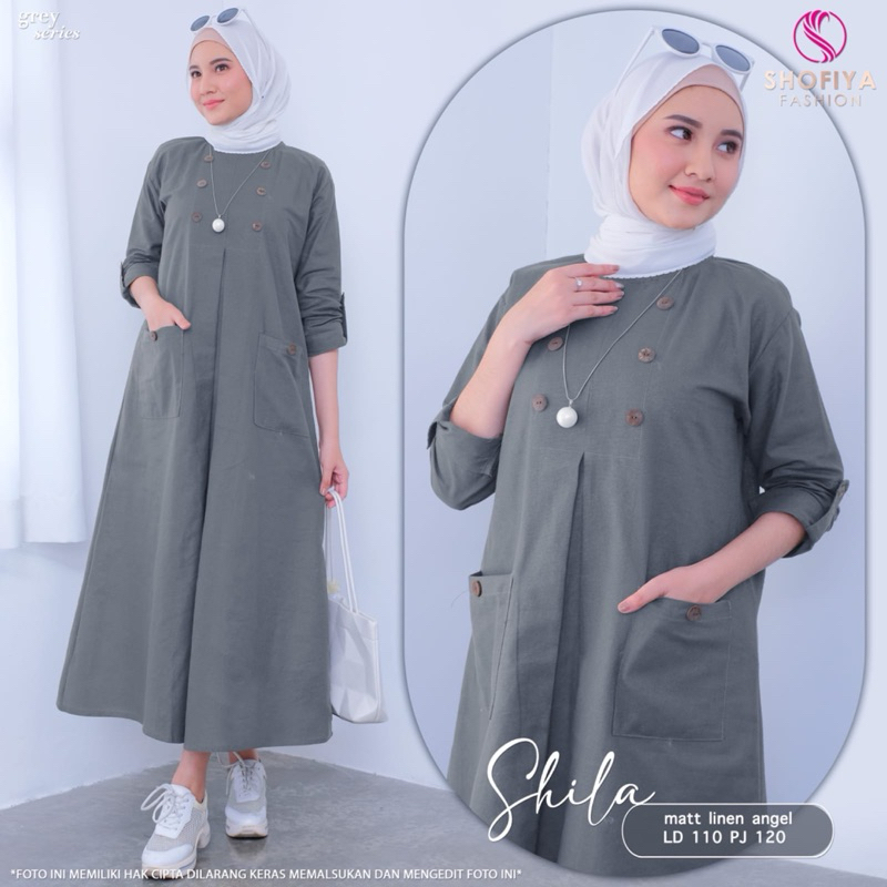 GAMIS DRESS SHILA MIDI ORIGINAL BY SHOFIYA