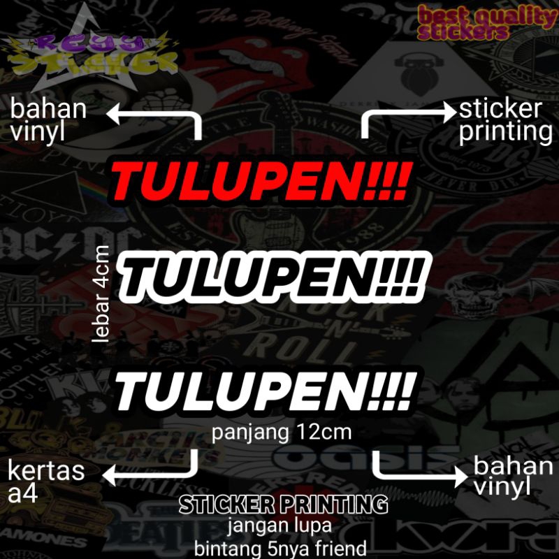 

STICKER PRINTING ANTI AIR TULUPEN