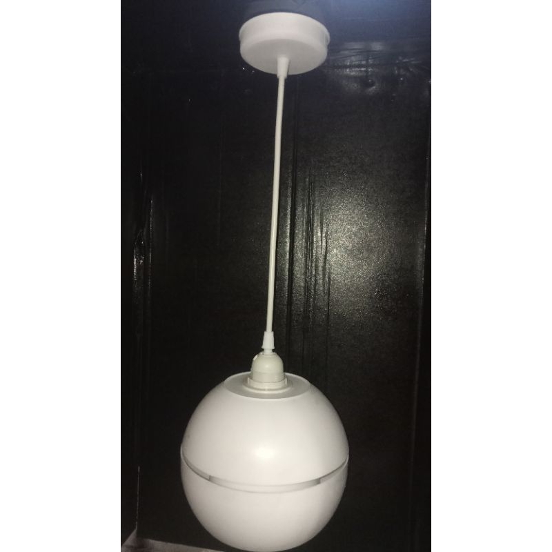 lampu gantung minimalis bahan plastik pull putih
