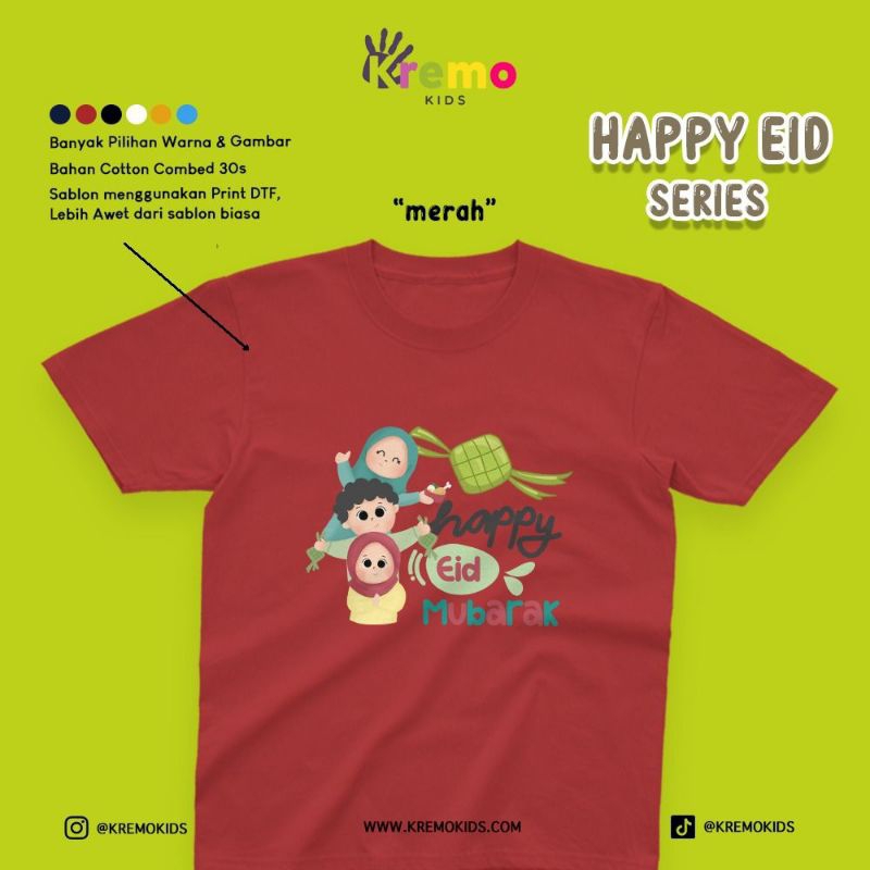 Kremo kids/kaos anak motif ramadhan mubarok/ kaos anak laki-laki dan perempuan usia 1-14 tahun Cotto