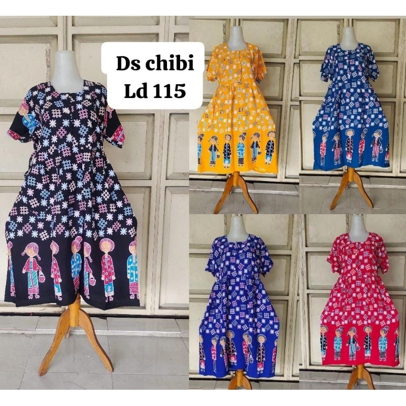 Daster batik kancing original chibi lengan pendek oleh oleh Jogja solo Pekalongan baju tidur baju ha
