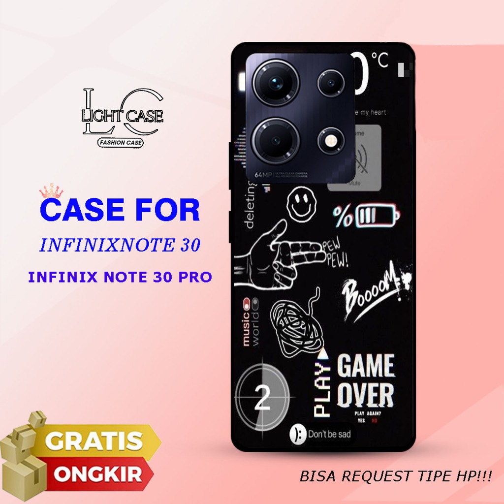 CASE GLOSSY INFINIX NOTE 30 / NOTE 30 PRO dan ALL TYPE SMARTPHONE & ANDROID Bisa request tipe Cassin