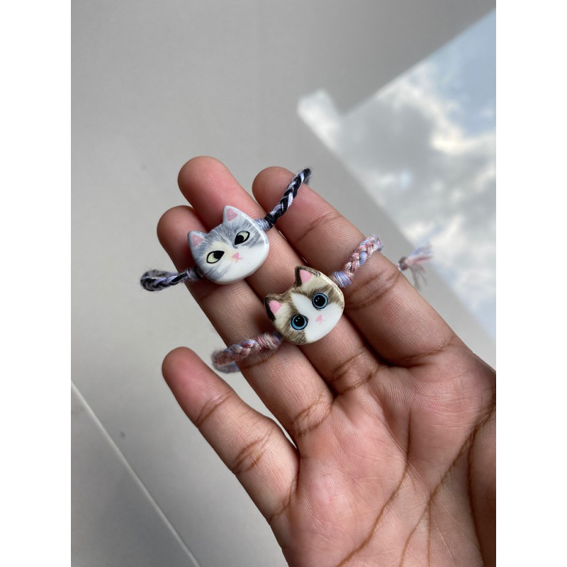 Custom Cat Bracelet/ Keychain/ Phone Strap/ tali benang