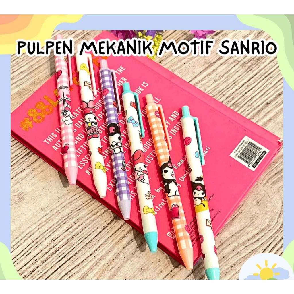 

Pulpen Mekanik Motif Sanrio Kuromi Melody 3.0 Premium Lucu Unik