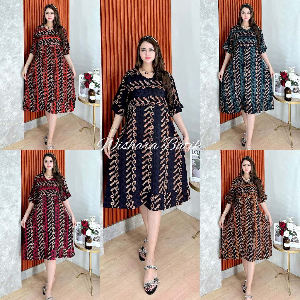 Daster Batik Pekalongan Daster Maura Daster Cap By Wishara Batik