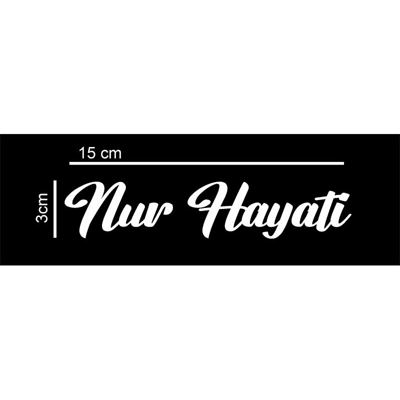

Cutting Sticker Nama Custom