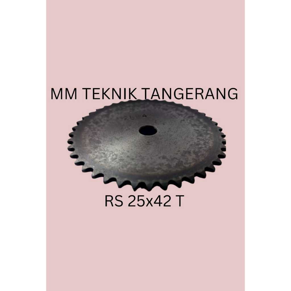 Sprocket RS 25 x 42 T Gear Rantai Single Gir gigi Z 42T RS25 -1 25Z42 25X42T 25-1 tipe B RS-25x42T