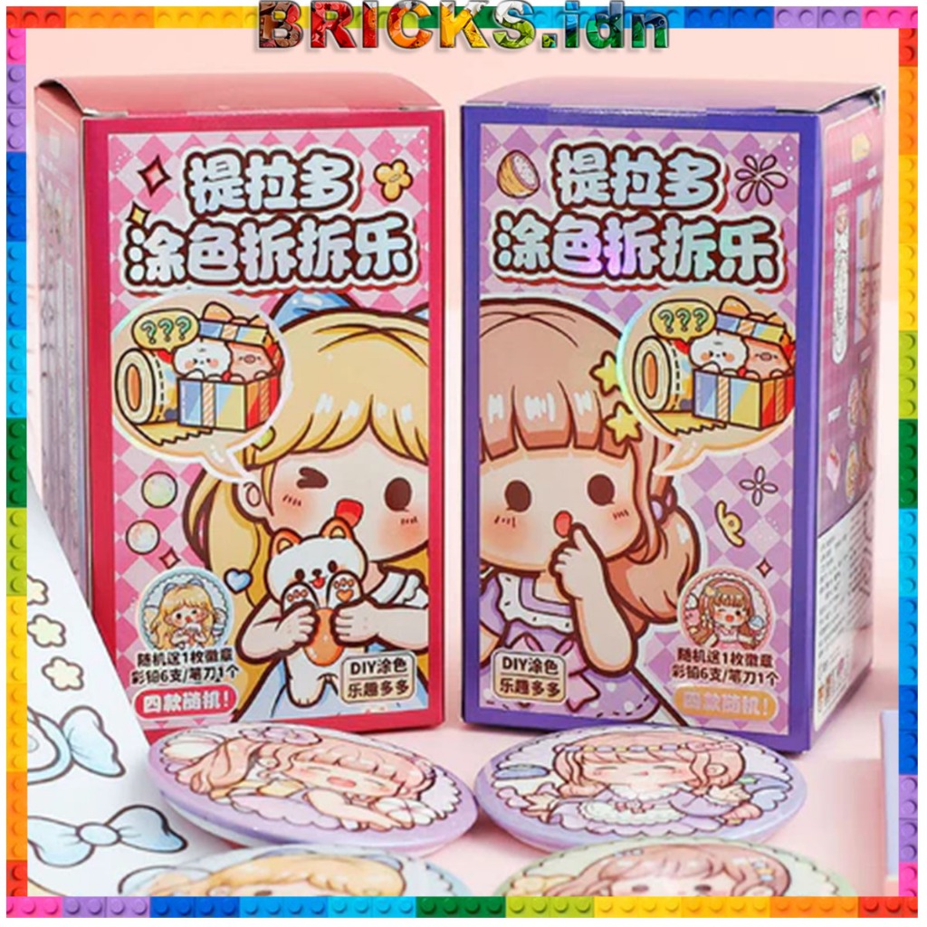 

Blindbox Coloring Kertas Mewarnai children painting and coloring diy Karakter TLD156
