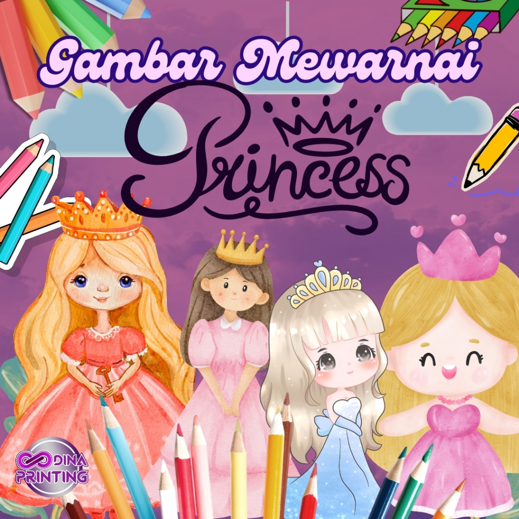 

Gambar mewarnai anak PAUD,TK/SD Tema Princes