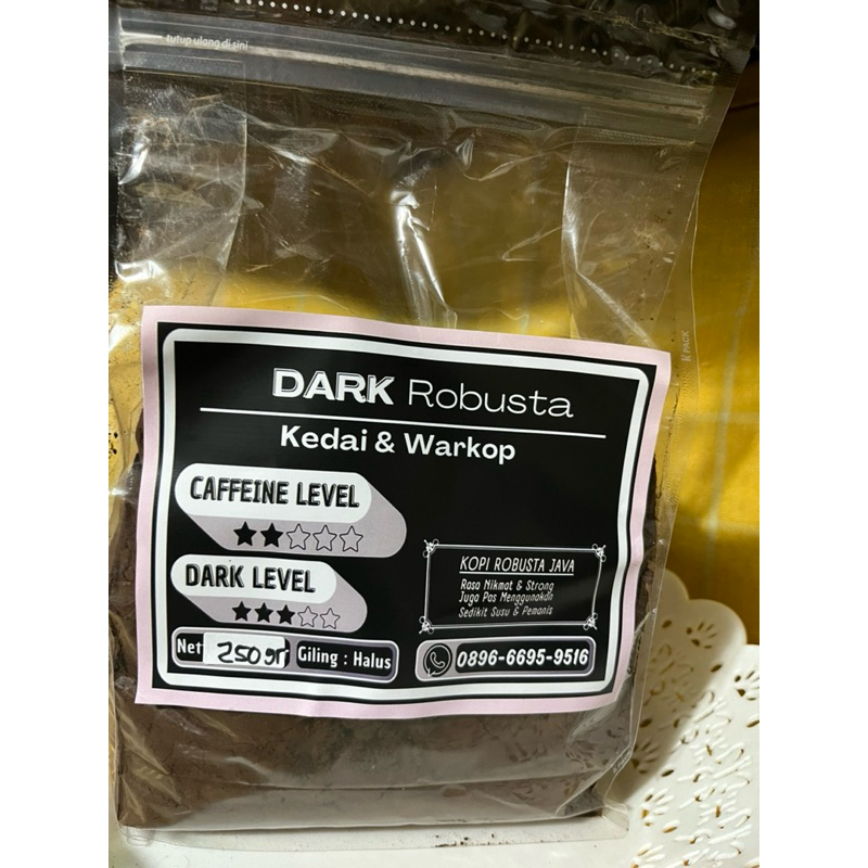 

KOPI DARK ROBUSTA 250gr - ROBUSTA DAMPIT 70% MIX