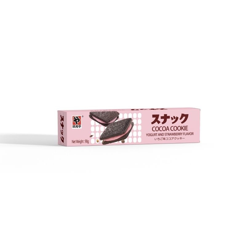 

JGT Cocoa Cookies Yogurt dan Strawberry biskuit 98g/box 酸奶草莓味可可曲奇饼干