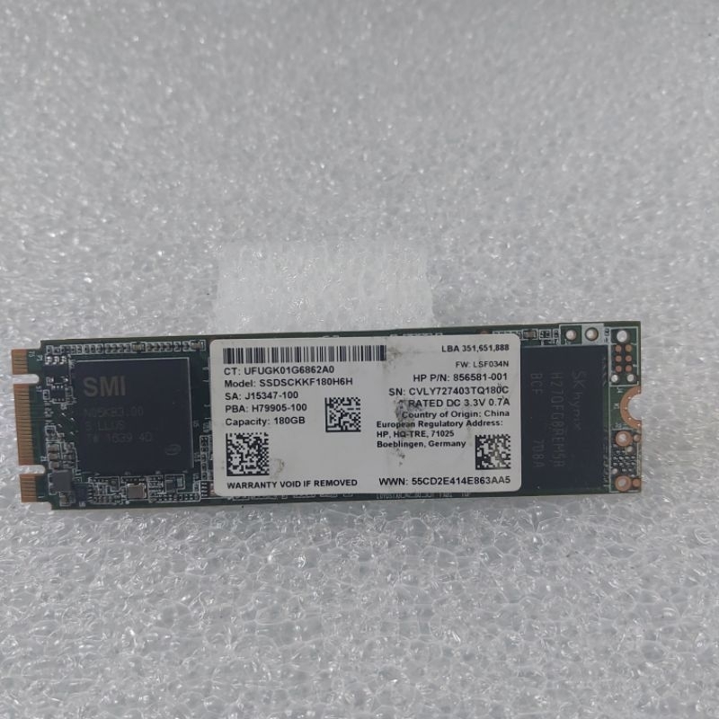 SSD M2 Sata 2280 180Gb intel Second Original
