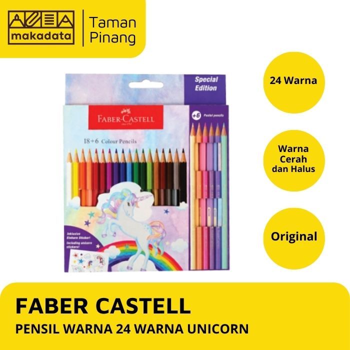 

PENSIL WARNA / COLOUR PENCIL FABER CASTELL 24 WARNA UNICORN 115128