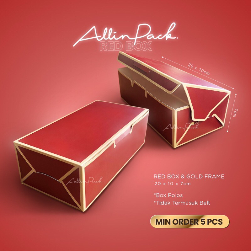 

(min 5) Kotak kue 20x 10 x 7 merah imlek kotak cny hampers imlek box brownies box pie box choux