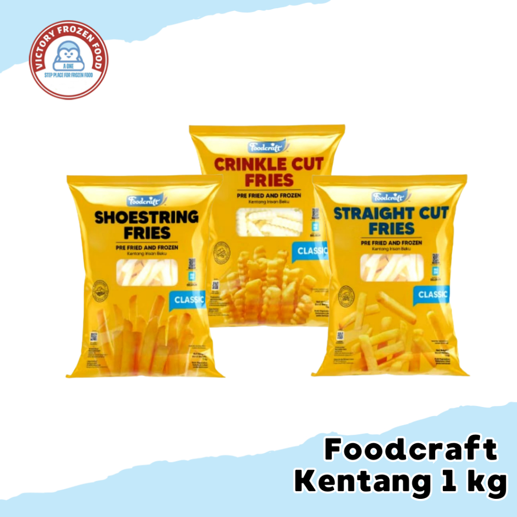 

Kentang Foodcraft 1Kg/Foodcraft French Fries/Victory Frozen Food