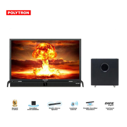 TV LED POLYTRON 32IN PLD 32B 8951 CINEMAX SOUND BAR