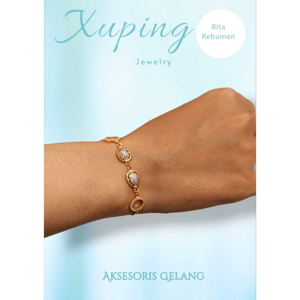 Xuping - Gelang Serut Titanium Gold 11 cm