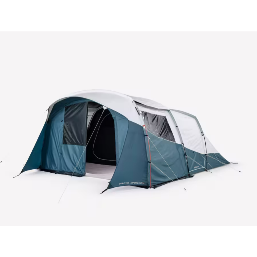 QUECHUA Tenda Arpenaz 5.2 Fresh & Black Dengan Tiang 5 Orang 2 Kamar