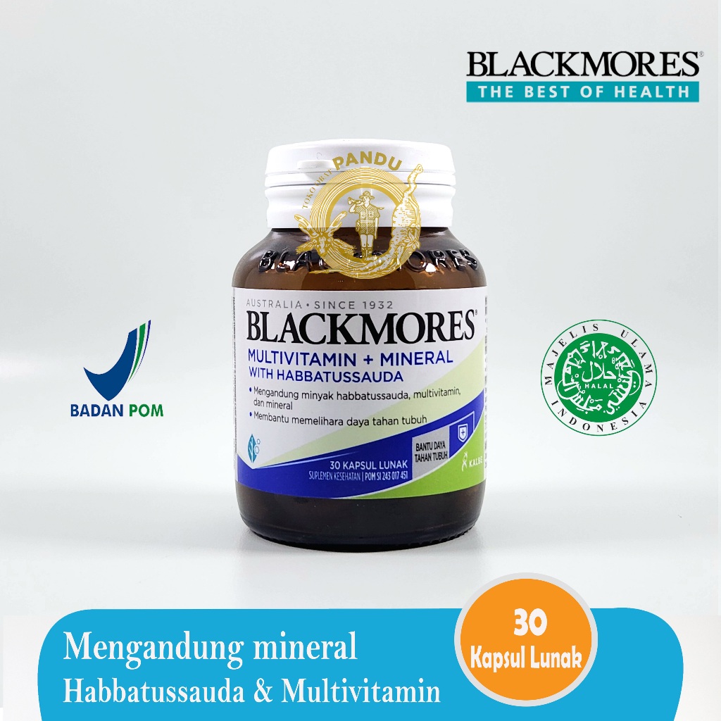 BLACKMORES MULTIVITAMIN + MINERAL WITH HABBATUSSAUDA (30 kapsul lunak)