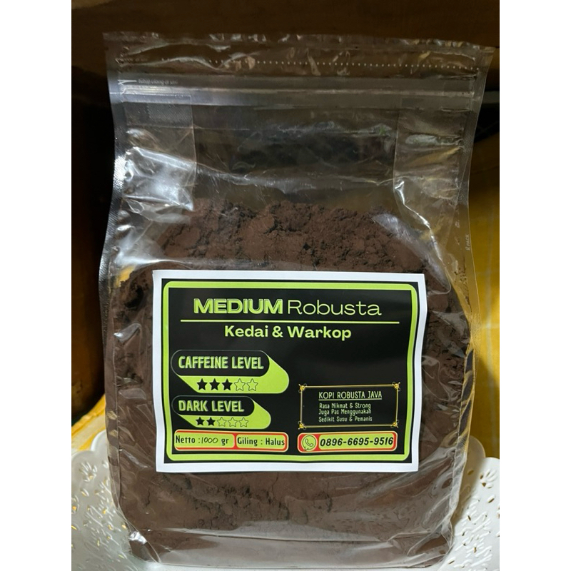 

KOPI MEDIUM ROBUSTA 1000gr - ROBUSTA DAMPIT 50% MIX