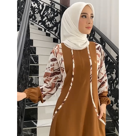 Gamis Matt Rosecrepe mix Ceruty by Ades Collection