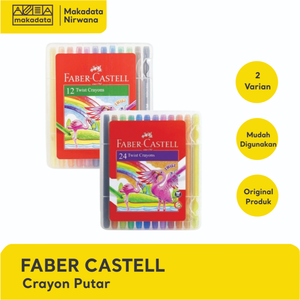 

FABER CASTELL CRAYON/OIL PASTEL PUTAR 12 WARNA (1 PCS)