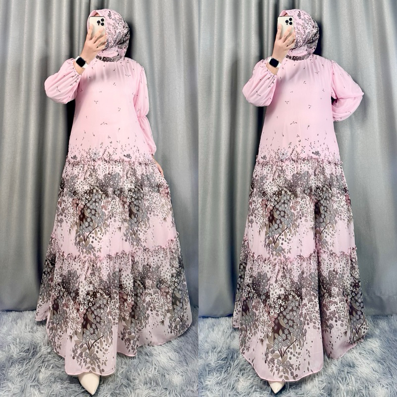 ARAFAH SET DRESS CERUTY DRESS SET HIJAB MUSLIM