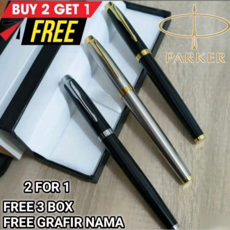 

Bulpoint Parker Pen Mewah Promo Buy 2 Get 1 Free ( isi 3 Pen lengkap dengan Box Exclusive) Free Grafir Nama / Logo