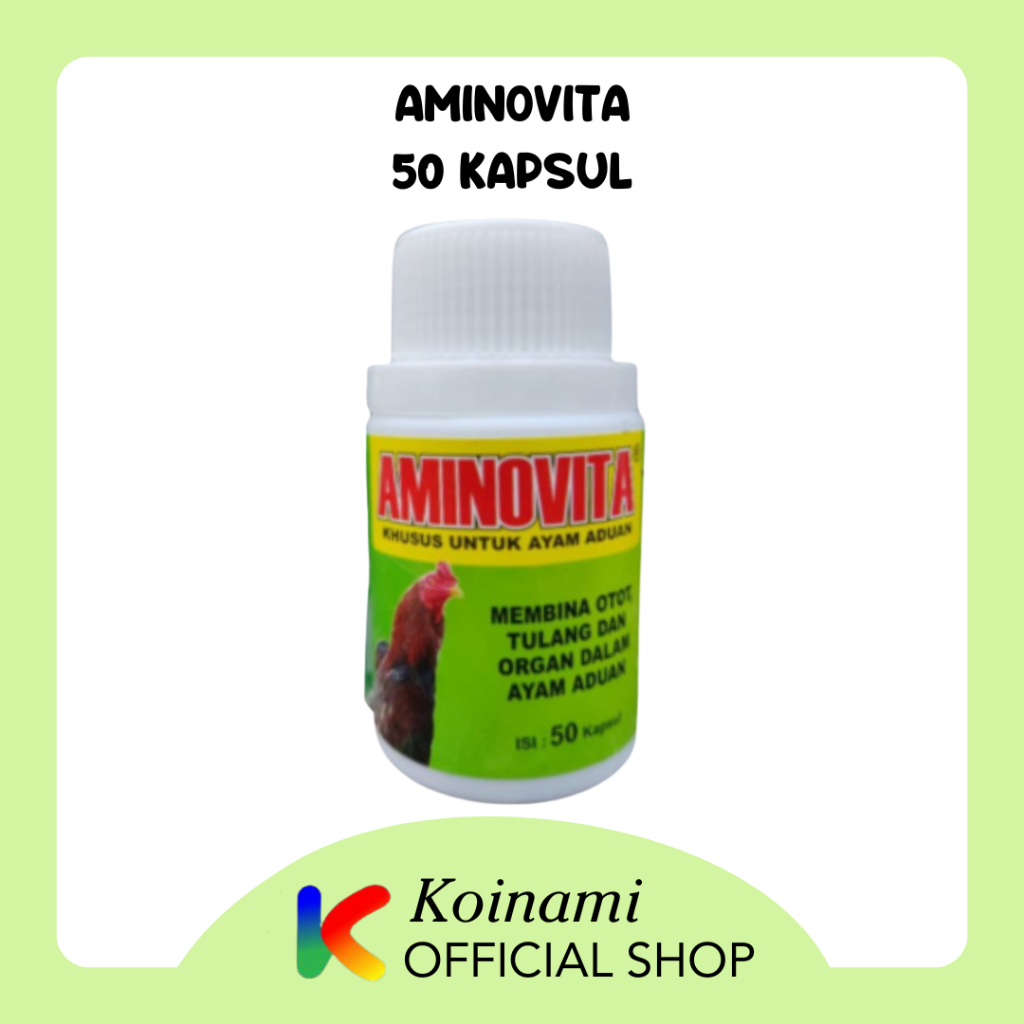 AMINOVITA 50 Kapsul / Vitamin Otot Tulang Ayam Adu / Eka Farma