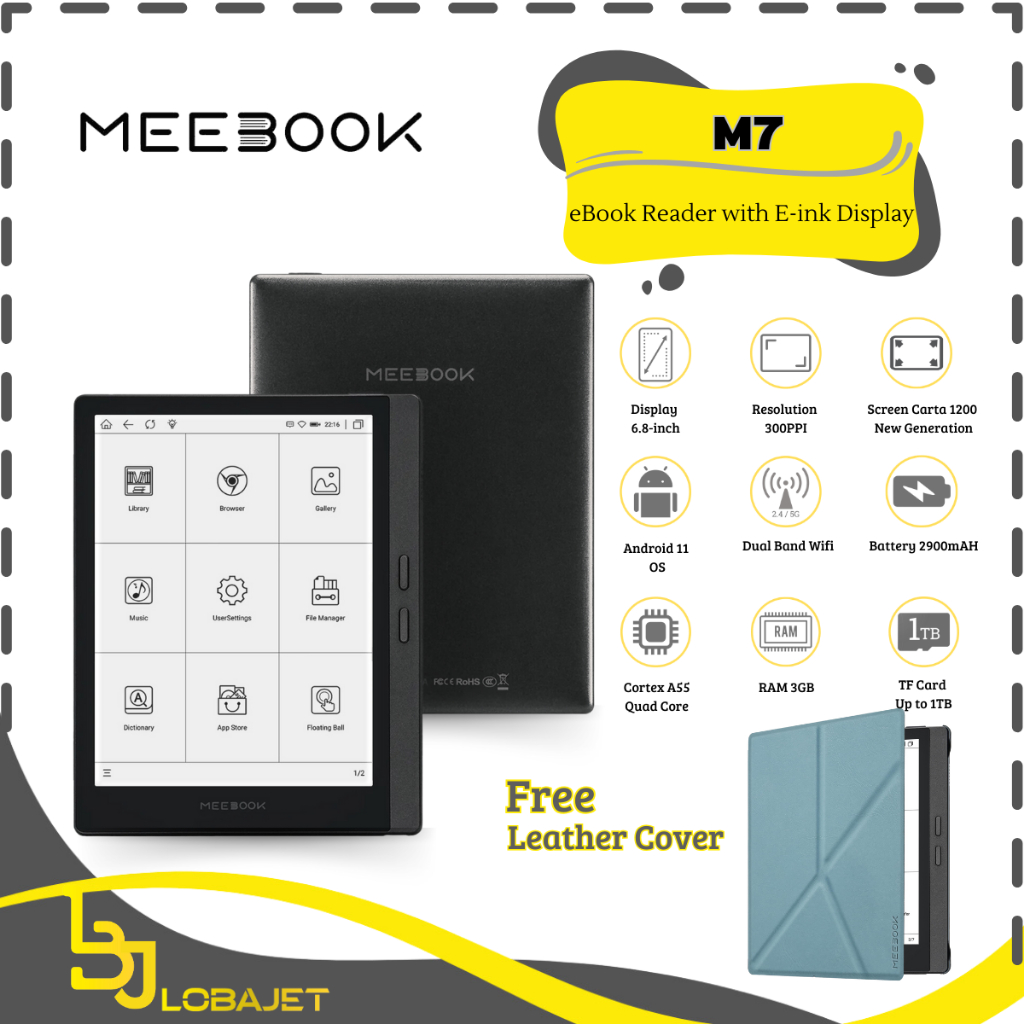 MEEBOOK M7 - 6.8-inch eBook Reader with E-ink Display - Android 11 3GB RAM 2900mAh Battery