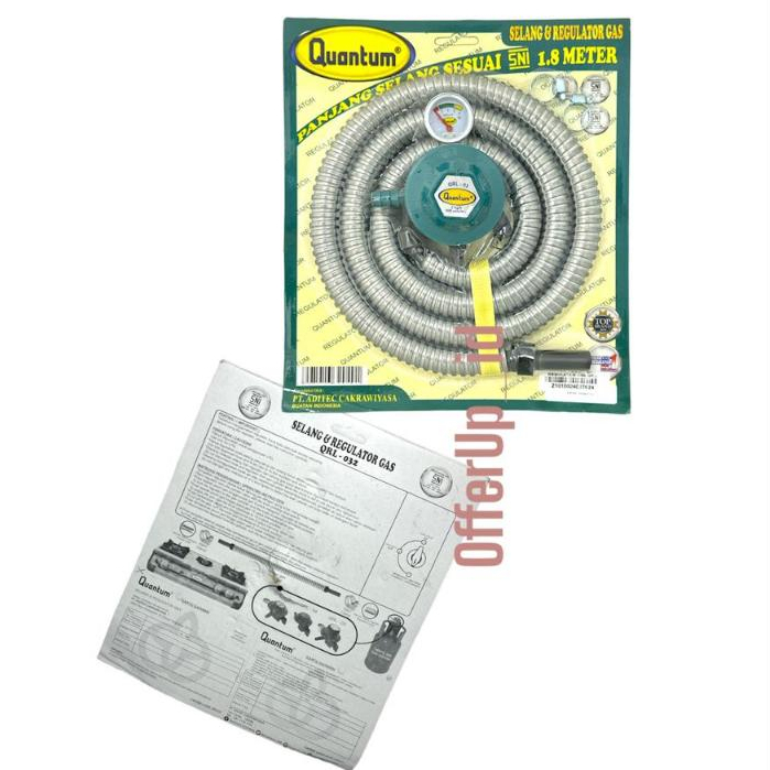 Regulator Gas LPG Quantum Tekanan Rendah Set Selang & Regulator