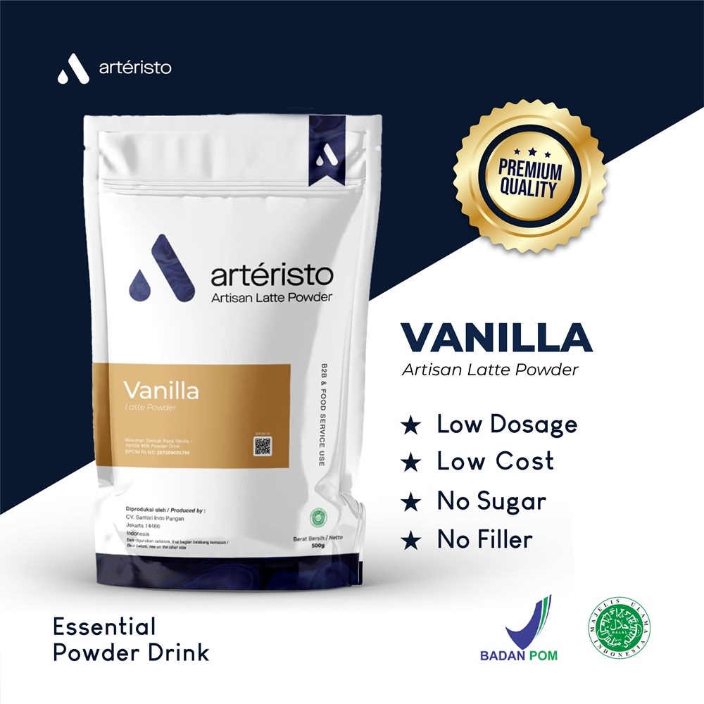 

Arteristo Vanilla Premium Powder Drink 500gr - No Sugar - Bubuk Minuman