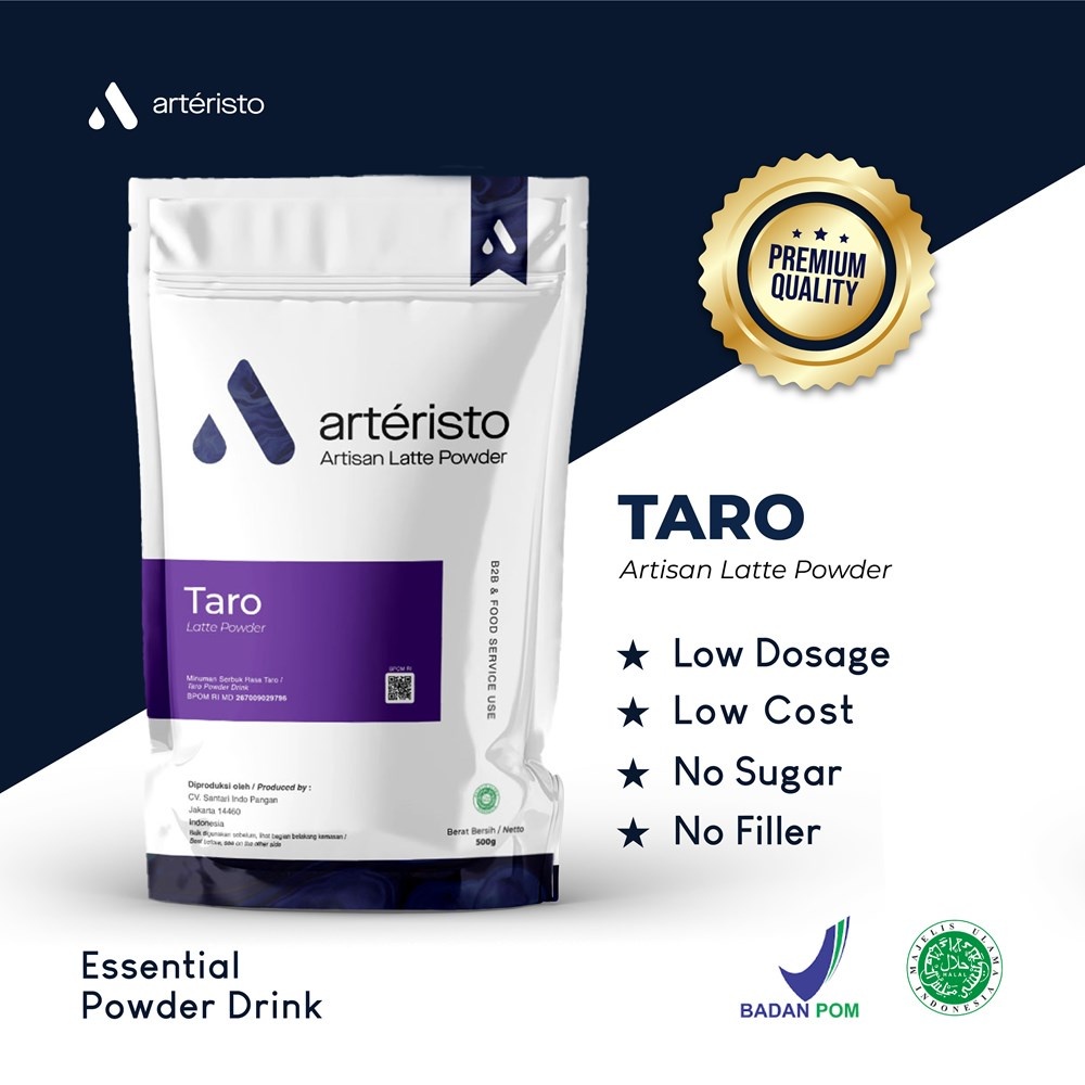 

Arteristo Taro Premium Powder Drink 500gr - No Sugar - Bubuk Minuman
